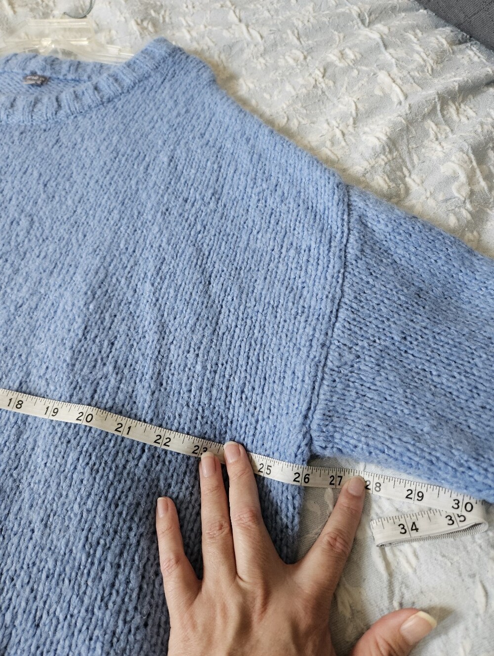 Aerie Blue Oversized Crew Neck Sweater - Picture 9 of 9